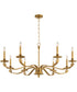 Chantelle 8-light Chandelier Brushed Brass