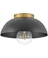 Stu 1-Light Small Flush Mount in Black