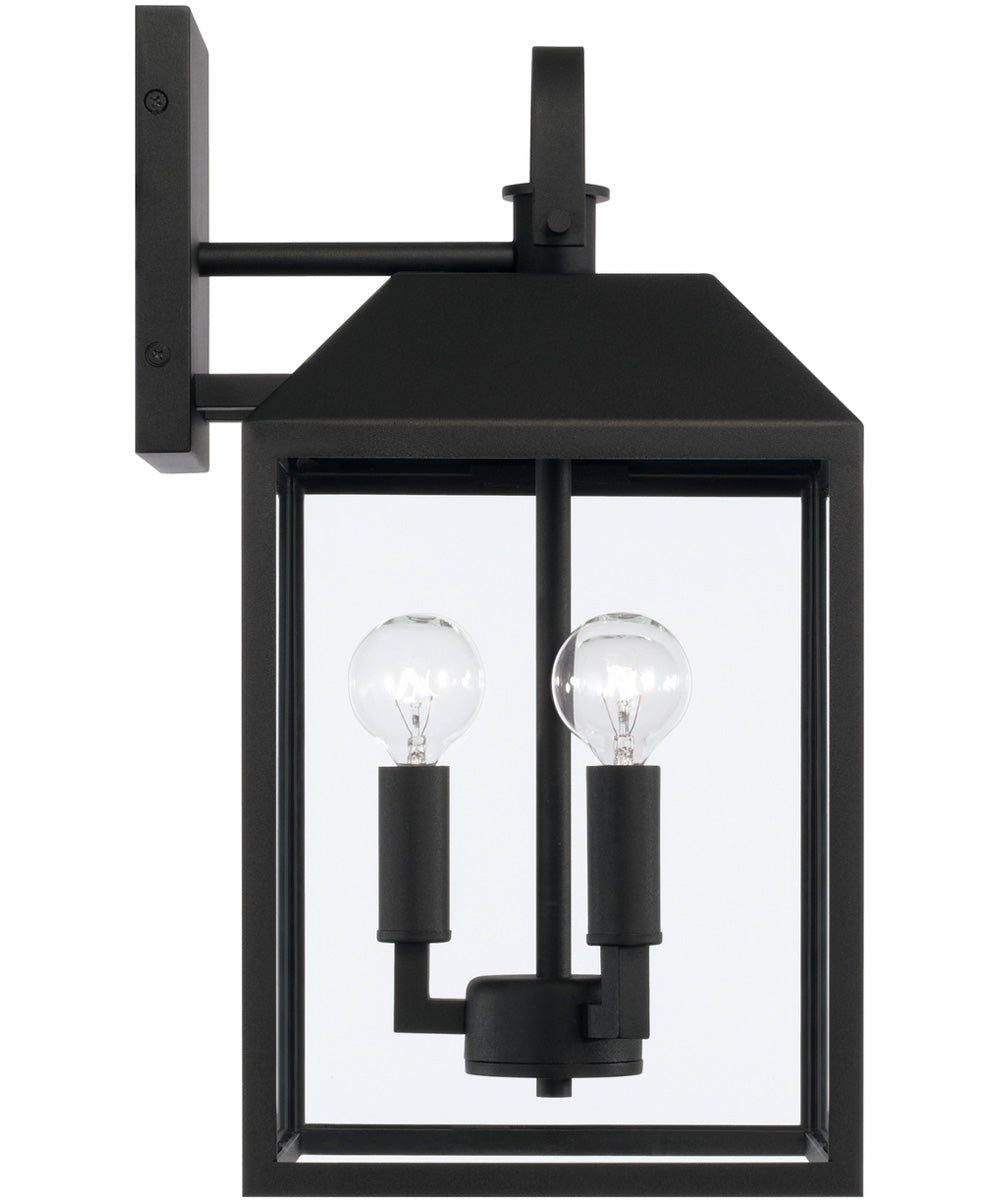 Nelson 3-Light Outdoor Wall-Lantern Black