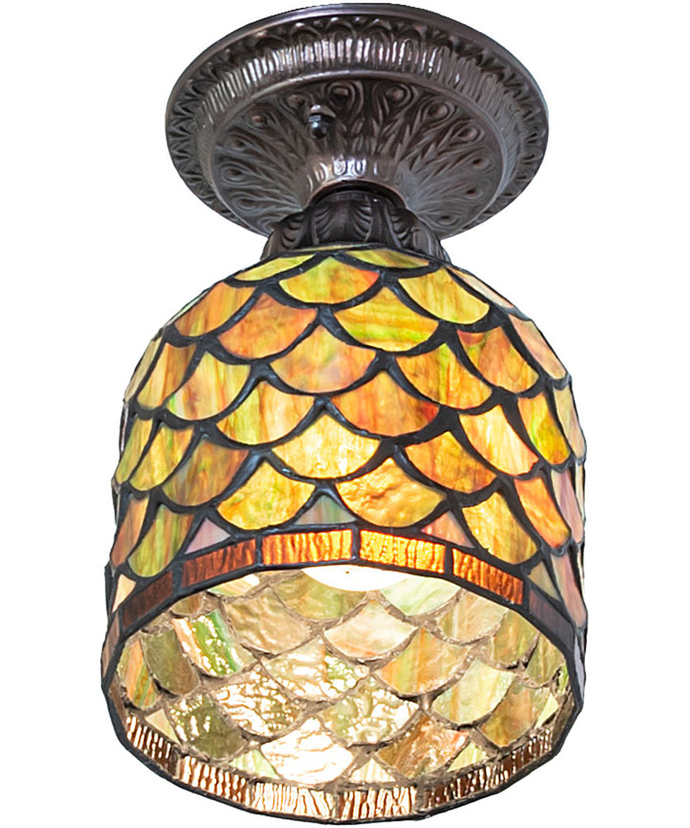 6" Wide Acorn Flushmount