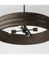 Dunn 4-Light Chandelier Espresso Stain and Black