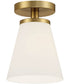 Palmyra 1 Light Semi Flush Brushed Gold