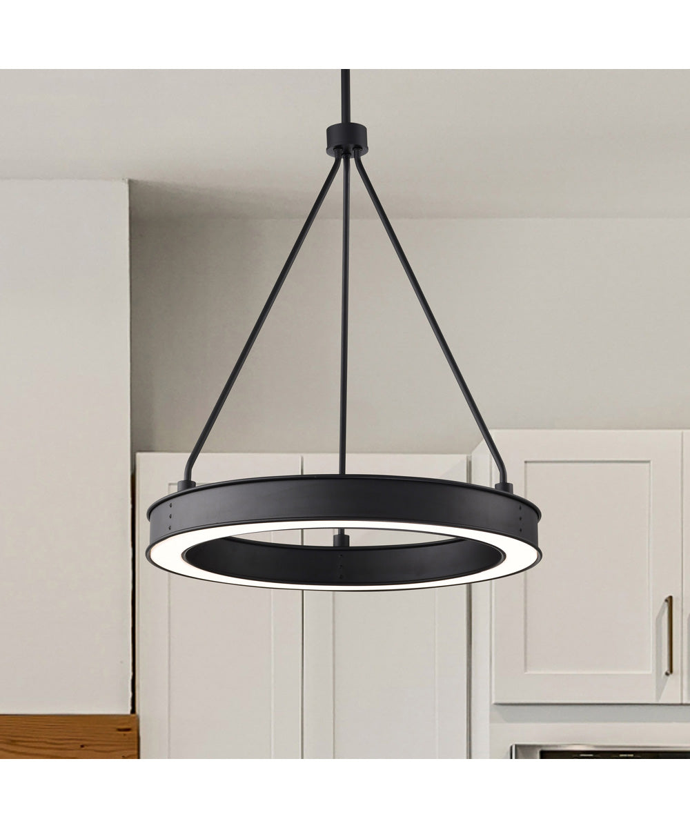 Longford  Pendant Textured Black
