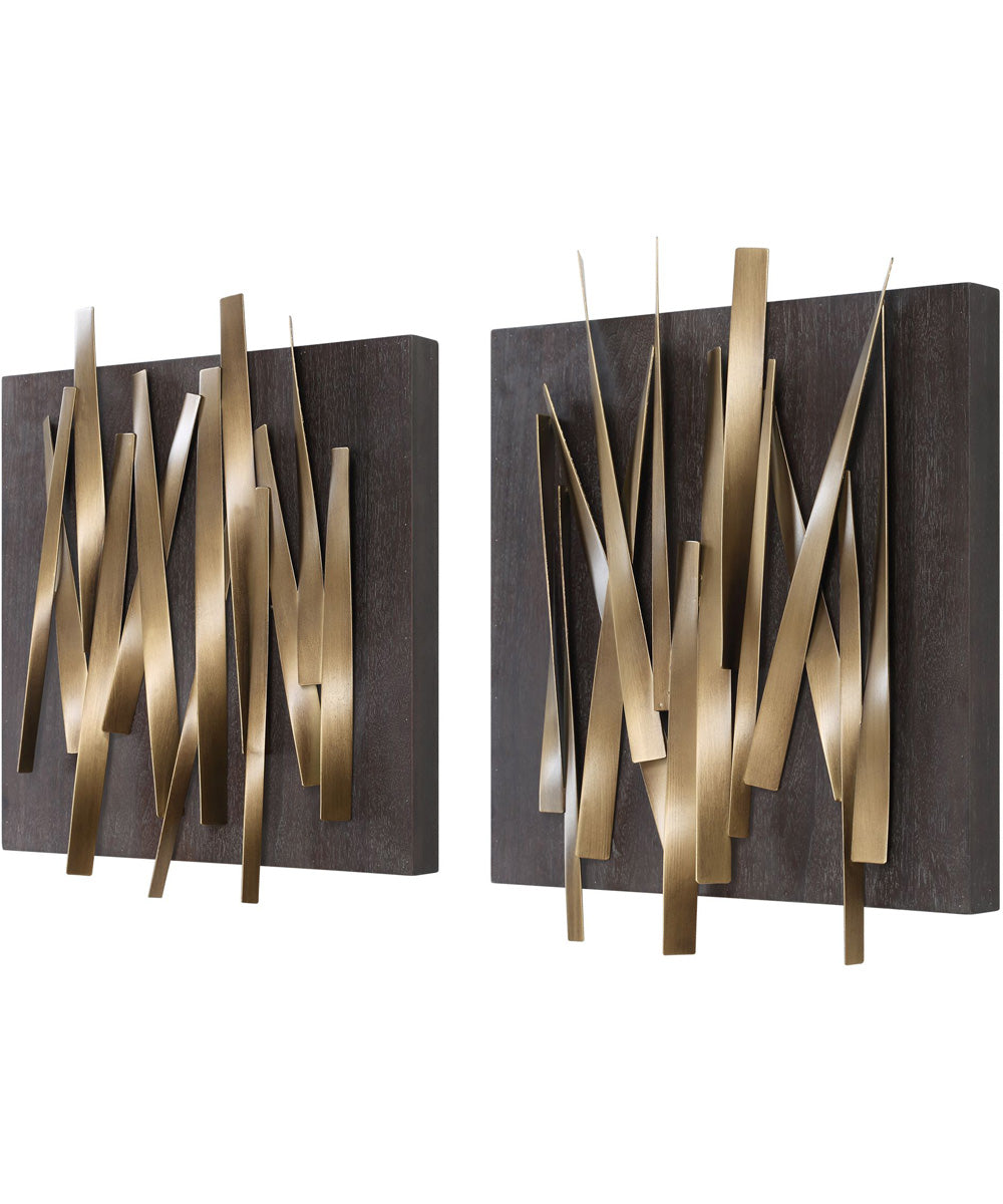 Crosshatch Metal Wall Decor Set of 2