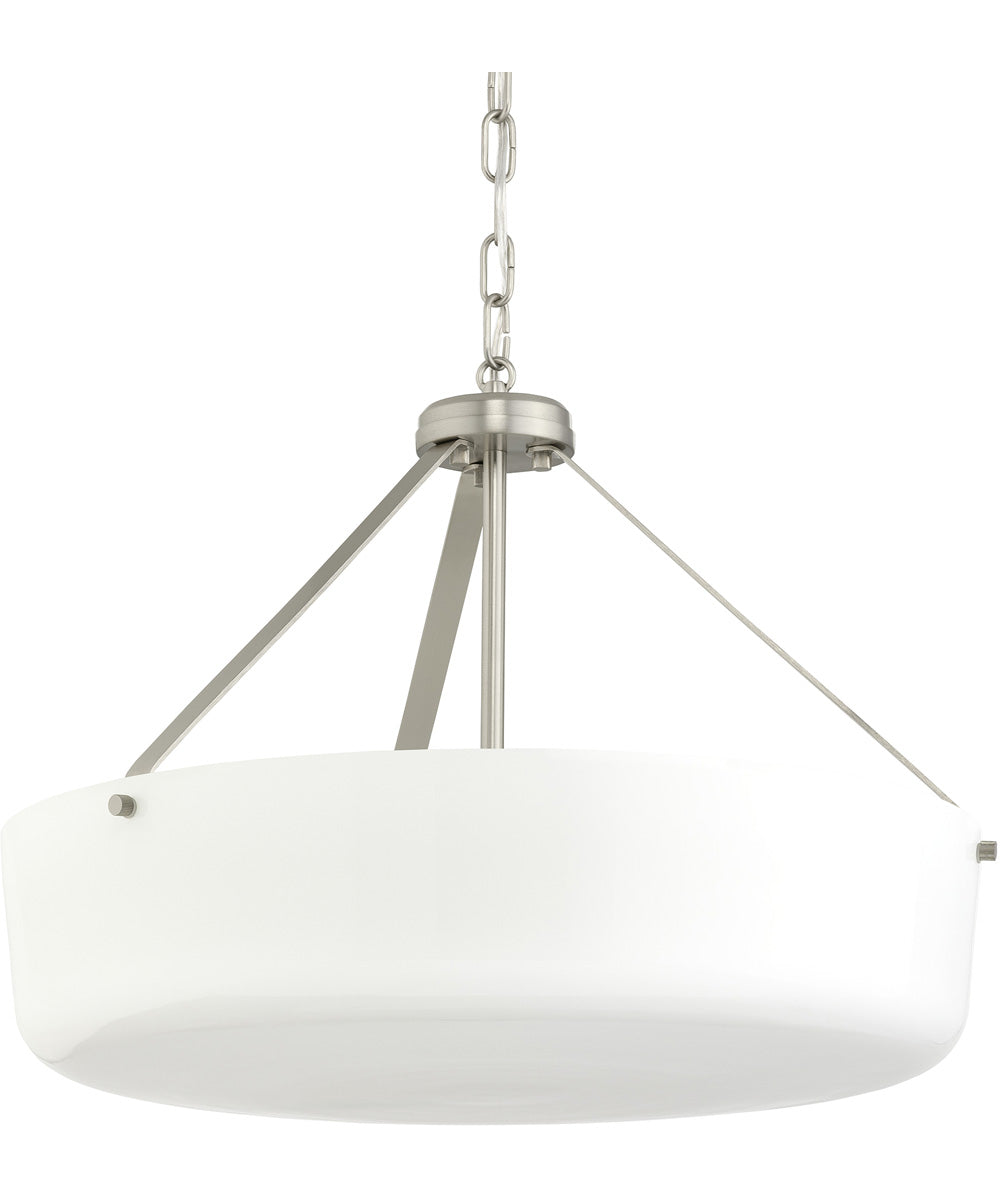 Lieon 3-Light Convertible Pendant Brushed Nickel
