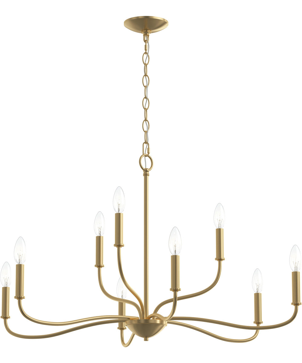 Ilia 9-Light Two-Tier Chandelier Brushed Gold