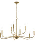Ilia 9-Light Two-Tier Chandelier Brushed Gold