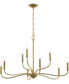 Ilia 9-Light Two-Tier Chandelier Brushed Gold