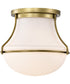 Valdora 1-Light Close-to-Ceiling Natural Brass