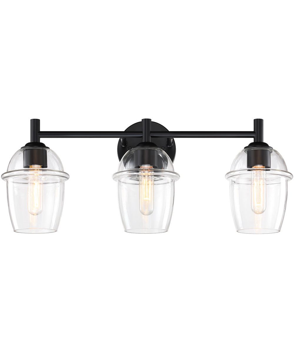 Summer Jazz 3 Light Vanity Matte Black