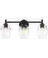 Summer Jazz 3 Light Vanity Matte Black