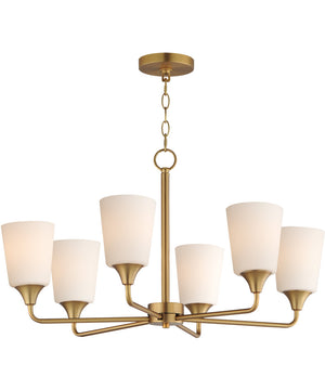 Hudson 6-Light Chandelier Natural Aged Brass