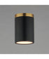 Dapper 1-Light Flush Mount Black / Antique Brass