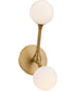 Orbe 2-light LED Sconce Brushed Brass
