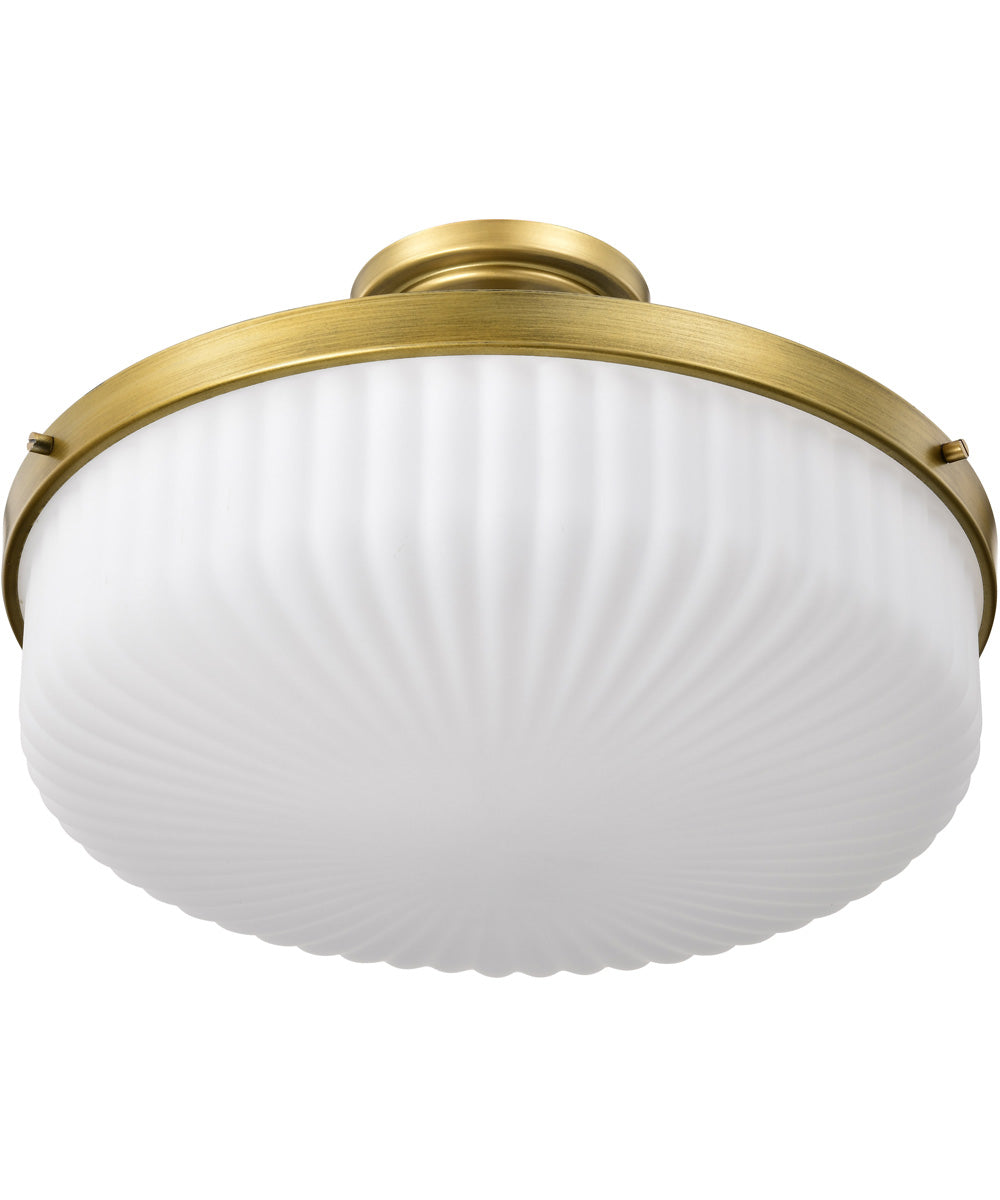 Solara 3-Light Close-to-Ceiling Natural Brass