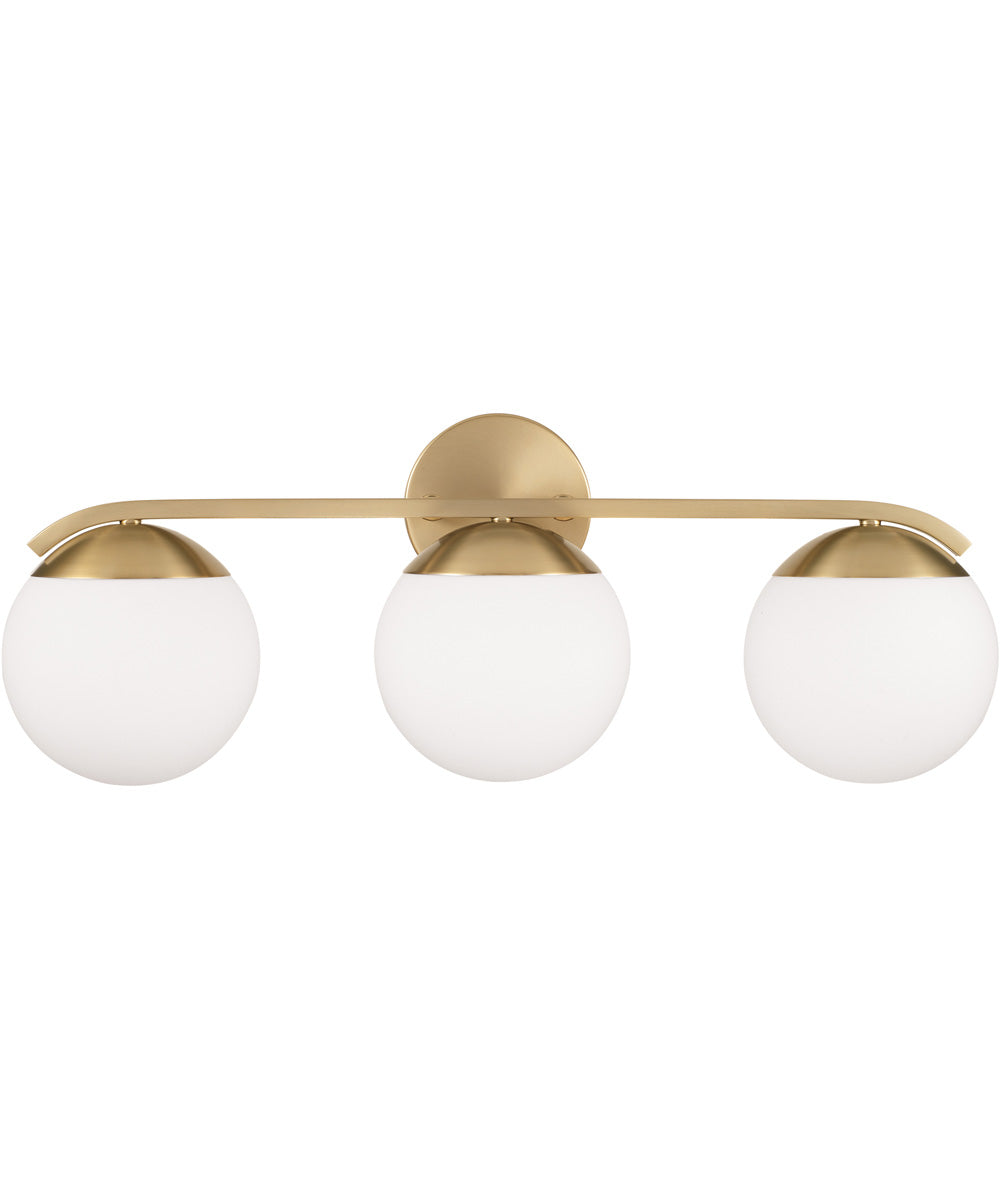 Oliver 3-Light Vanity Matte Brass
