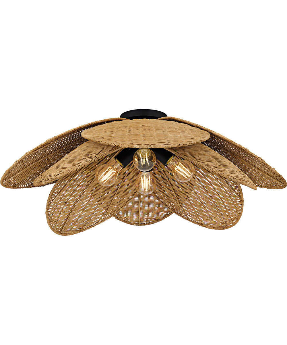 Willa Extra Large 4-light Semi Flush Mount Matte Black