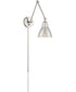 Fulton 1-Light Plug In Portable Wall Polished Nickel, 6"W