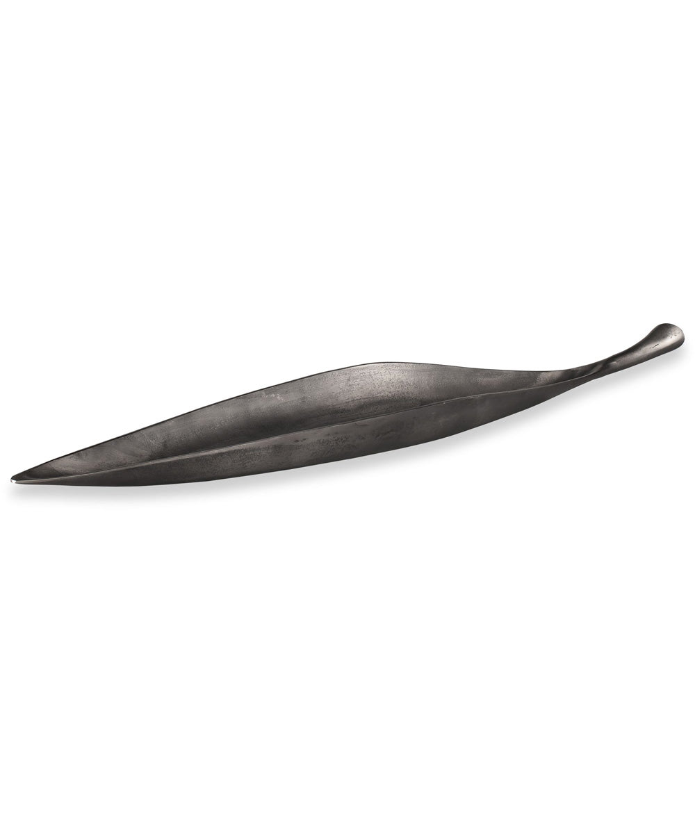 Leaflet Dark Nickel Outdoor Bowl