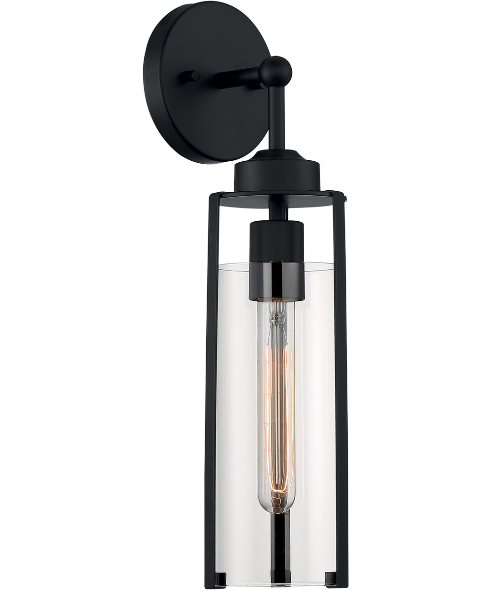 5"W Marina 1-Light Vanity & Wall Matte Black