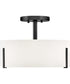 Halle 3-Light Medium Semi-Flush Mount in Black