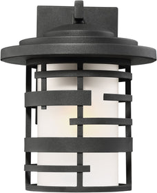 9"W Lansing 1-Light Outdoor Textured Black