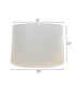 17x19x12 White Homespun/Rolled Edge Hardback Drum Lampshade