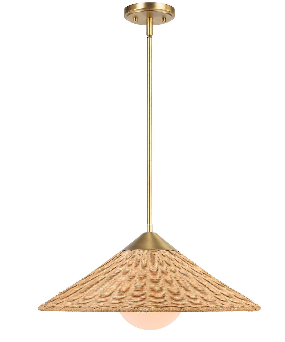 Phuvinh 1 Light Rattan Shade Pendant