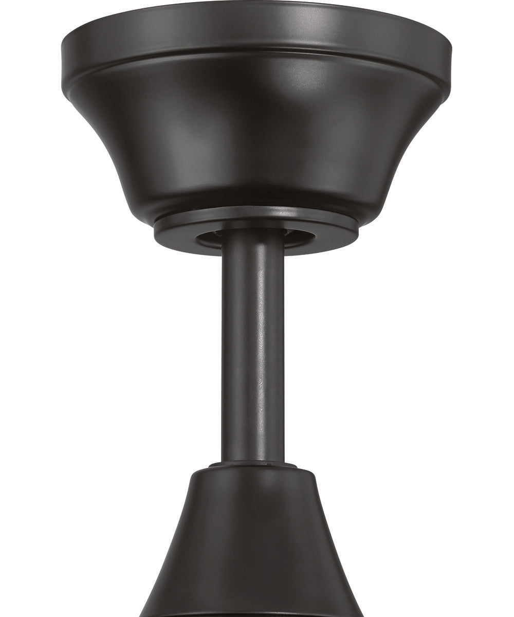 EOS 2 Light Clear Bowl 52" Ceiling Fan 2-Light Fan Flat Black