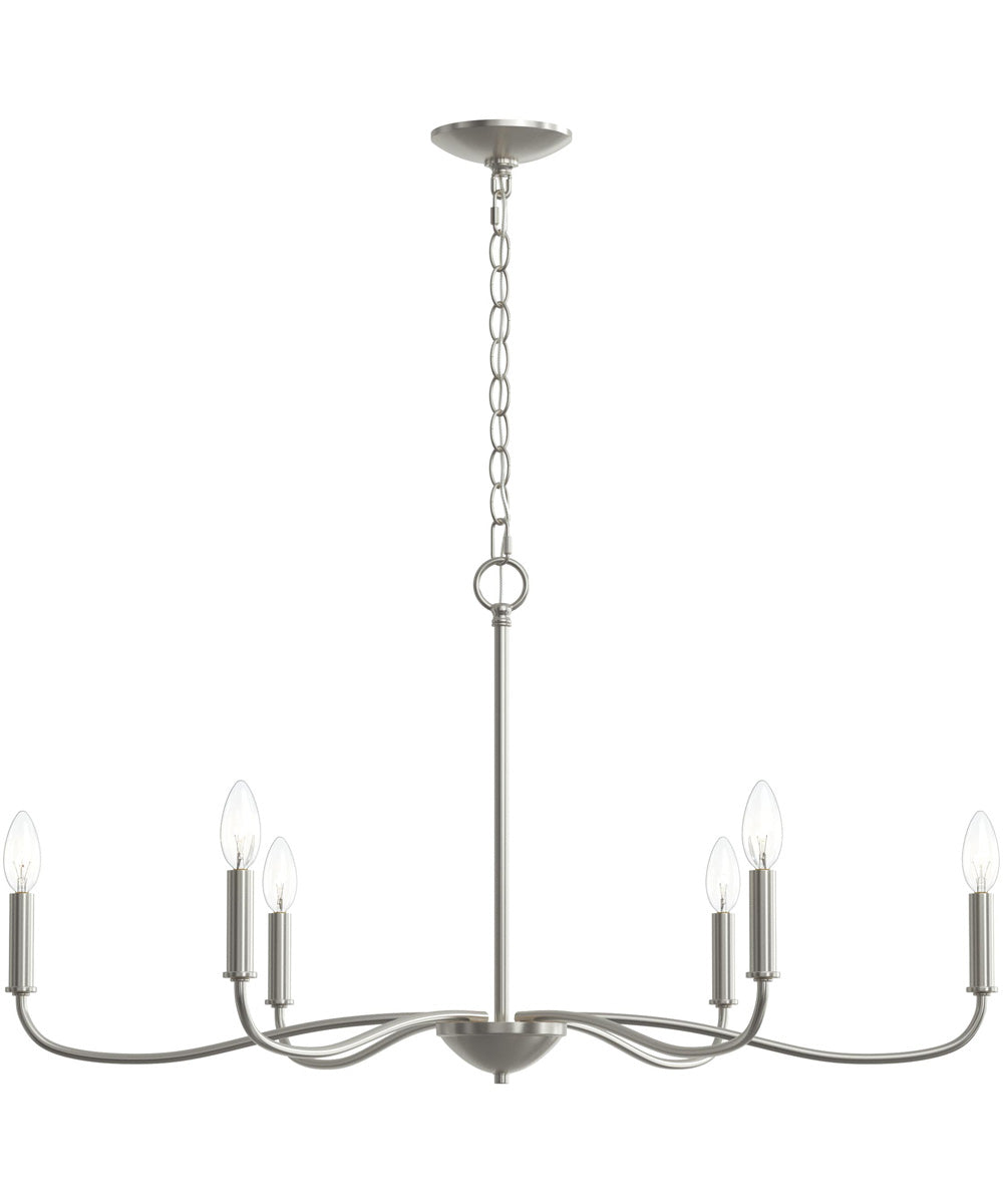 Ilia 6-Light Large Chandelier Brushed Nickel