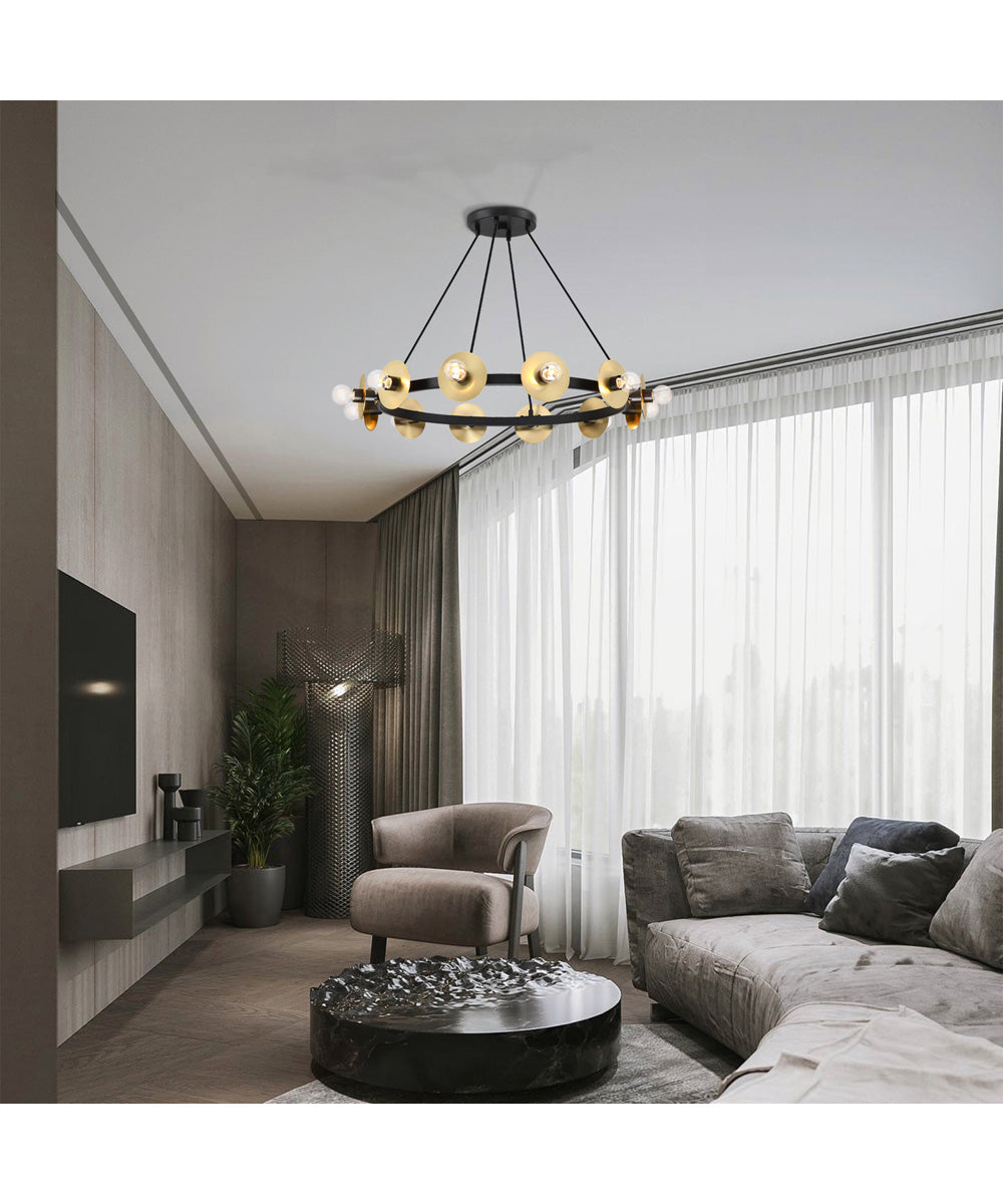 Harmoni 12 Light Chandelier Matte Black