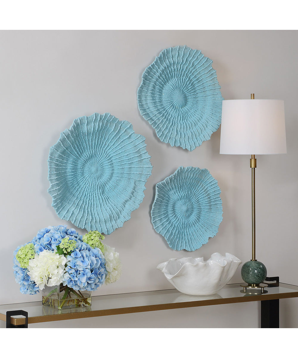 Ocean Gems Blue Wall Decor Set of 3