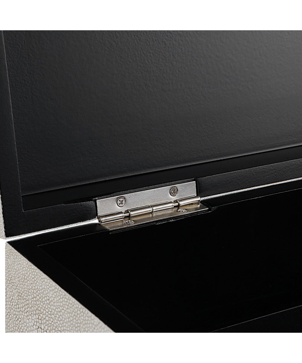 Lalique White Shagreen Box