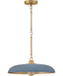 Sadie 1-Light Large Dome Pendant in Lacquered Brass