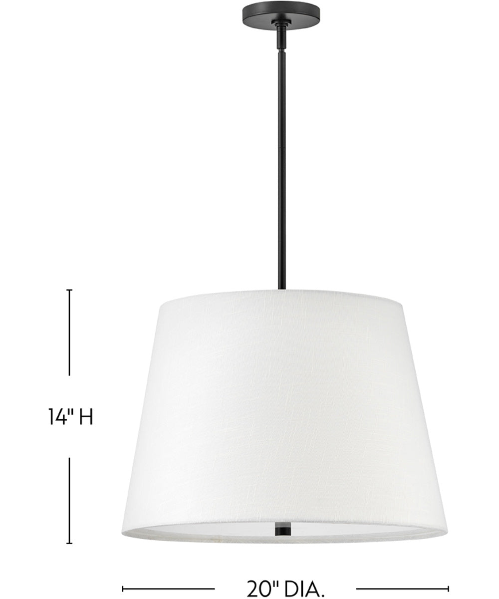 Beale 3-Light Large Convertible Pendant in Black