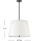 Beale 3-Light Large Convertible Pendant in Black