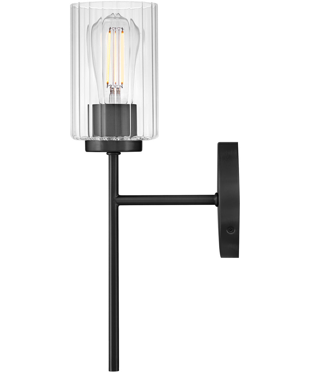 Leta 1-Light Medium Single Light Sconce in Black