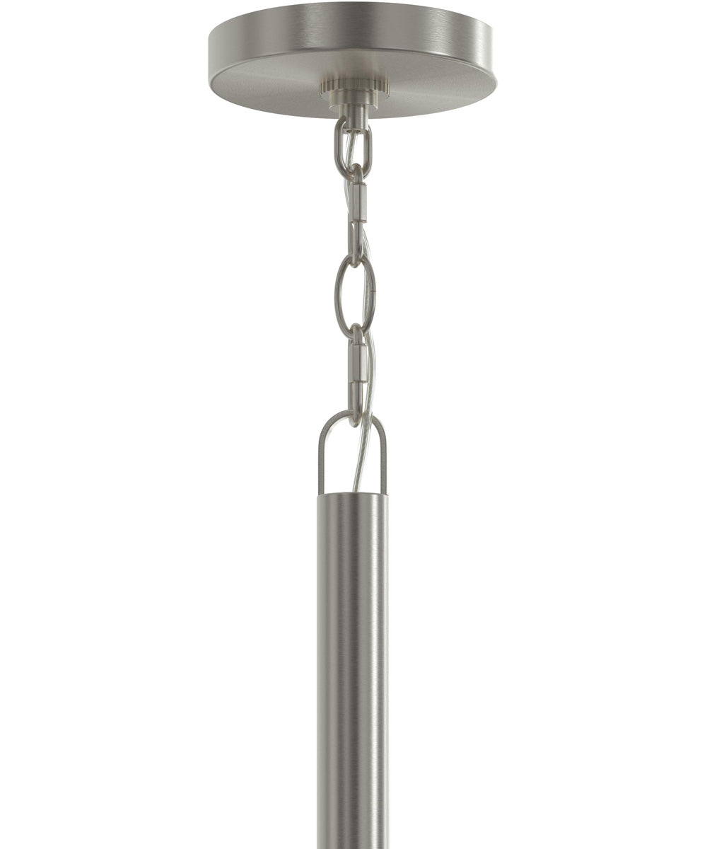 Mack 5-Light Chandelier with Layered Glass Shades Brushed Nickel