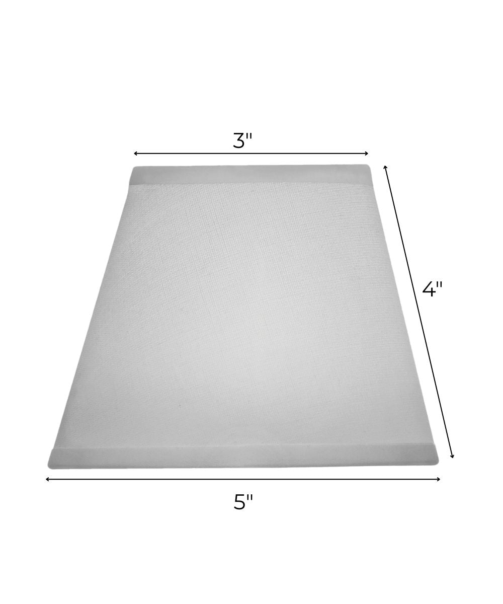 3x5x4 White Butcher Linen Empire Candelabra Hardback Lampshade