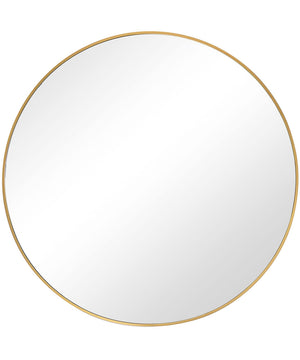 34x34" Wall Mirror in Brushed Gold