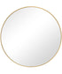 34x34" Wall Mirror in Brushed Gold