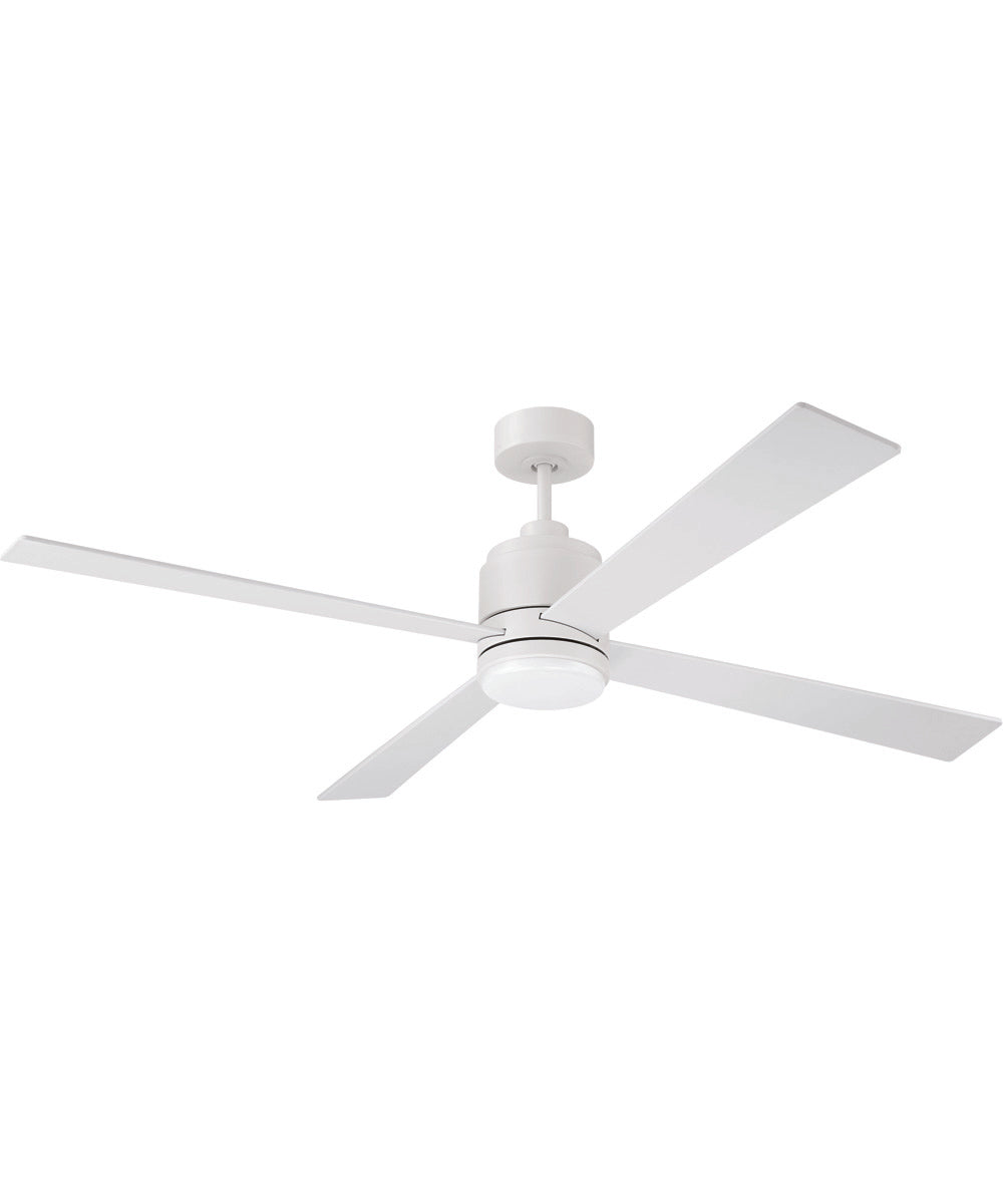 McCoy 60" 4-blade ceiling fan with 2-wire HW wall control 1-Light Fan White