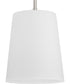Clarion 1-Light Etched White Pendant P500429 Brushed Nickel