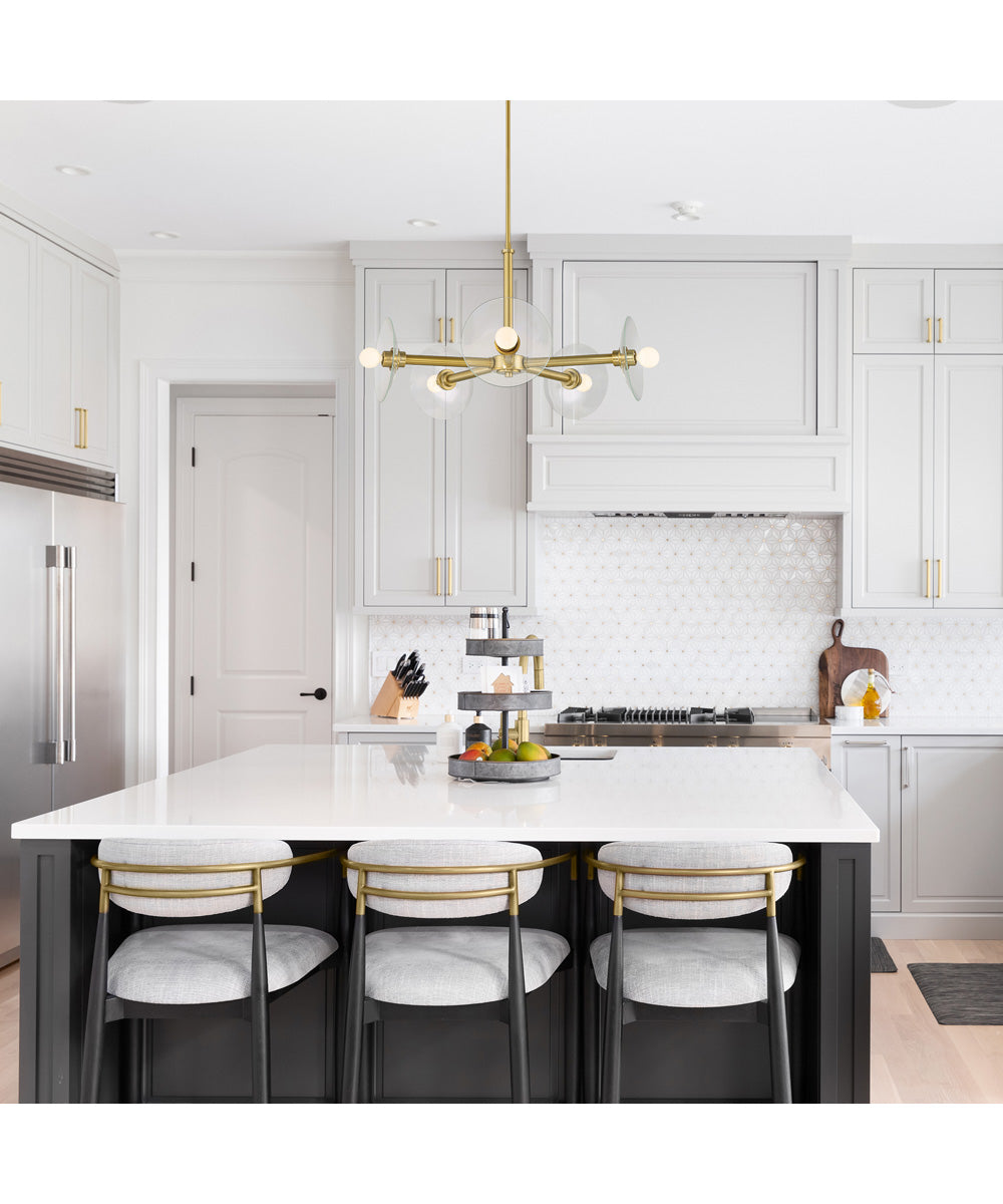 Litto 5 Light Chandelier  Brushed Gold