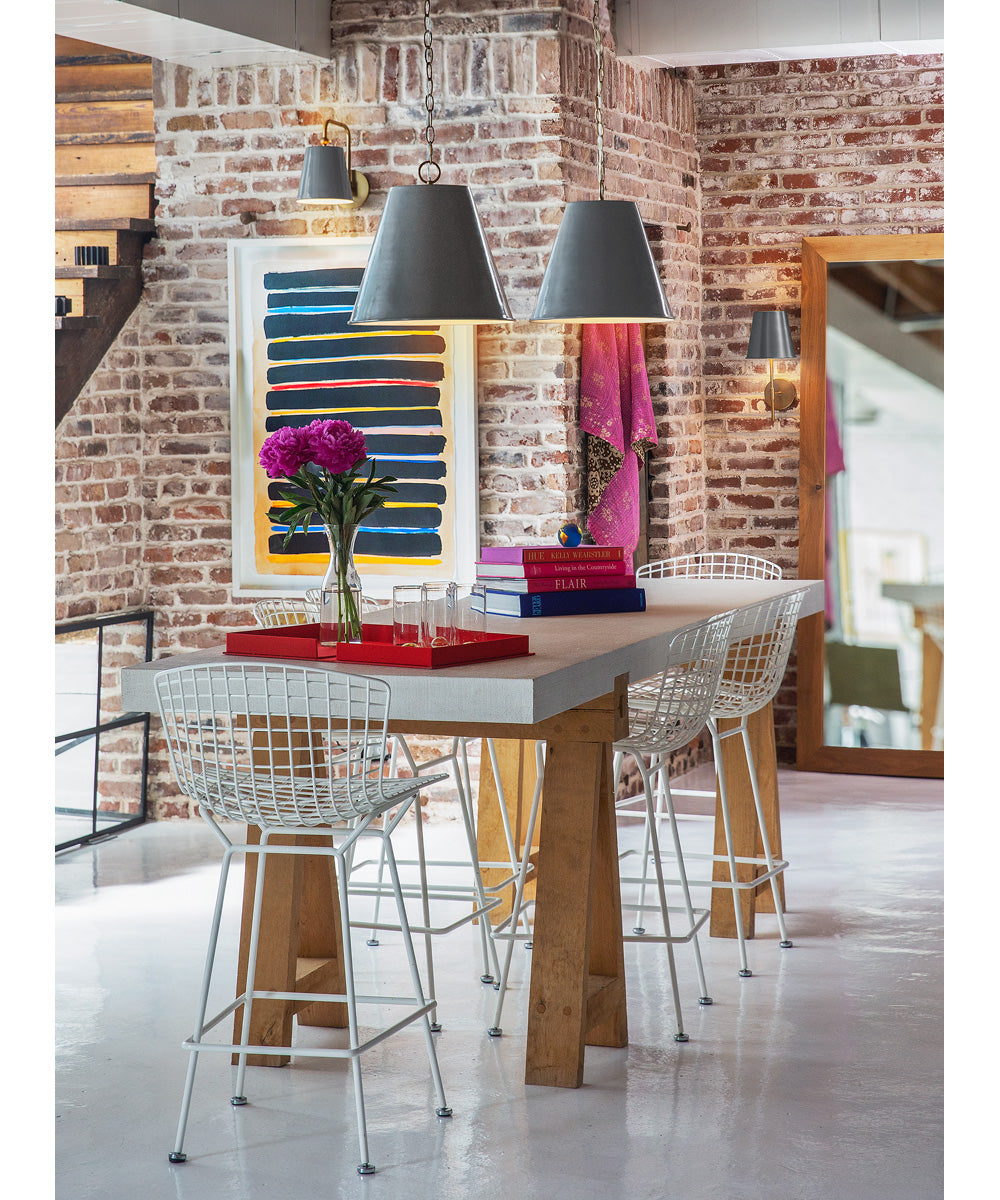 Blake 1-Light Medium Pendant in French Gray