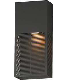 Grate 14 inch LED Outdoor Wall Sconce Architectural Bronze