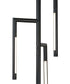 Floor Lamp in Sleek Black with 3 LED arms