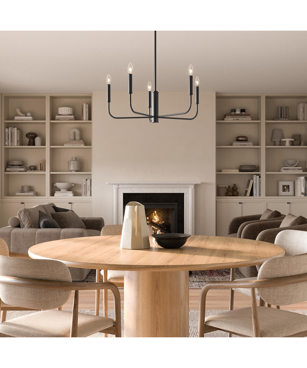 Reines 5-Light Medium Chandelier Matte Black