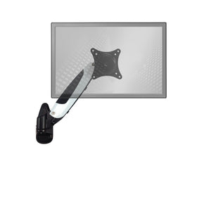 Sit-Stand Wall Mount Monitor Arm: Standard Single Screen White