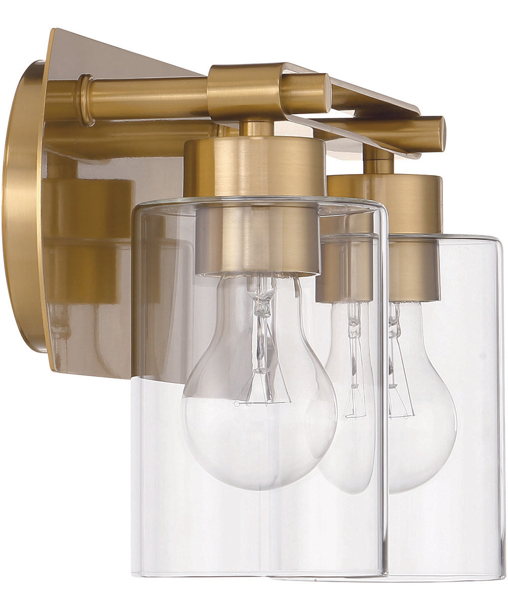 Hendrix 2-Light Lighting Satin Brass
